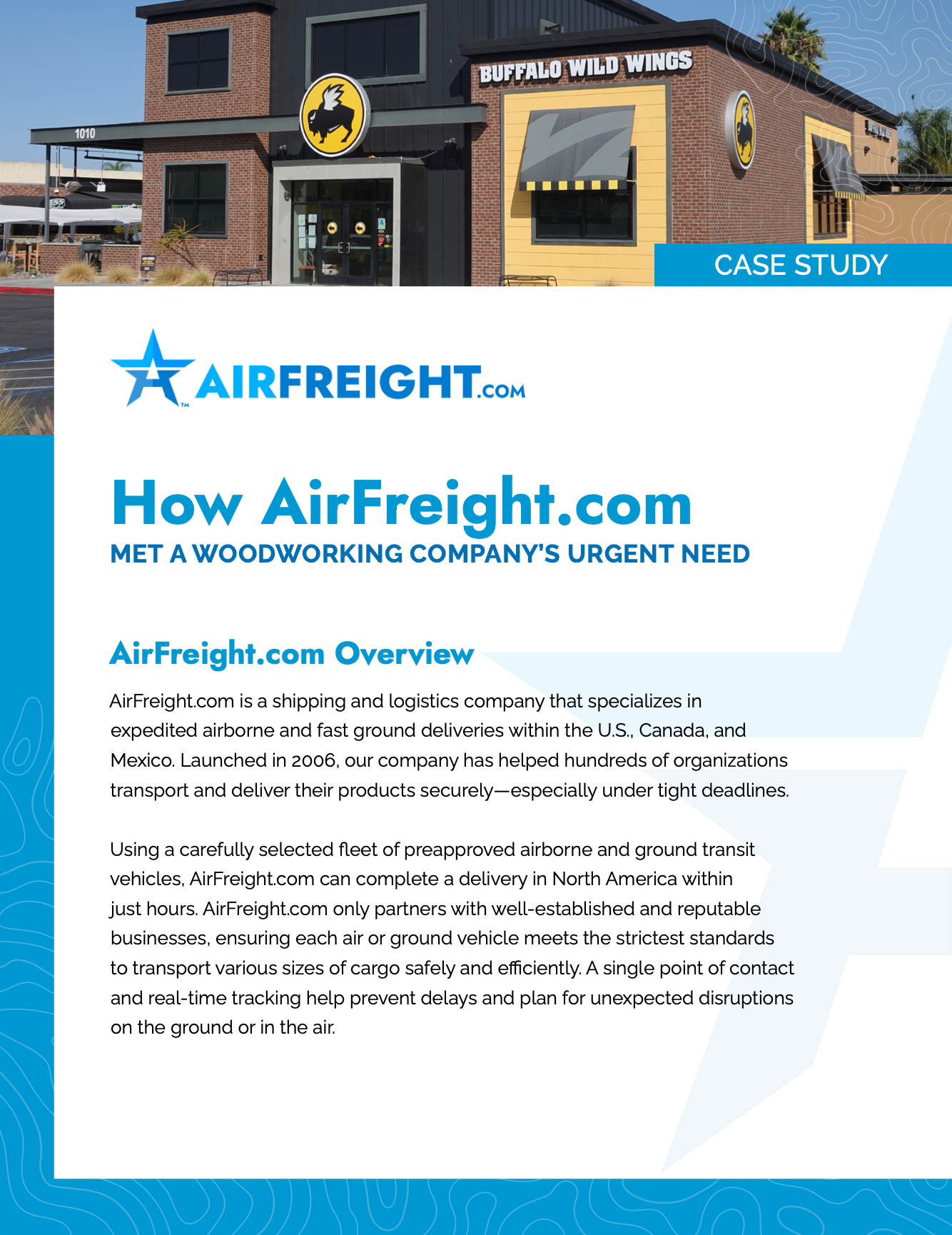 How AirFreight.com Met A Woodworking Company's Urgent Need